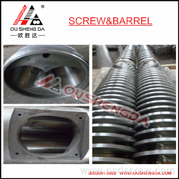 65/132 conical twin screw barrel/bimetallic screw barrel/ screw barrel for extruder machine